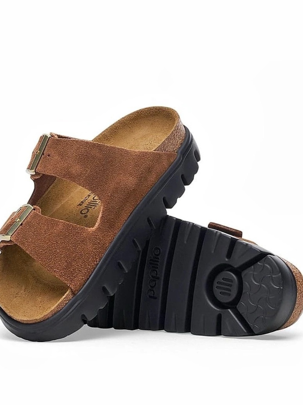 Papillio Arizona PAP Chunky Leather Sandals in Brown & Black EU 38 NWT